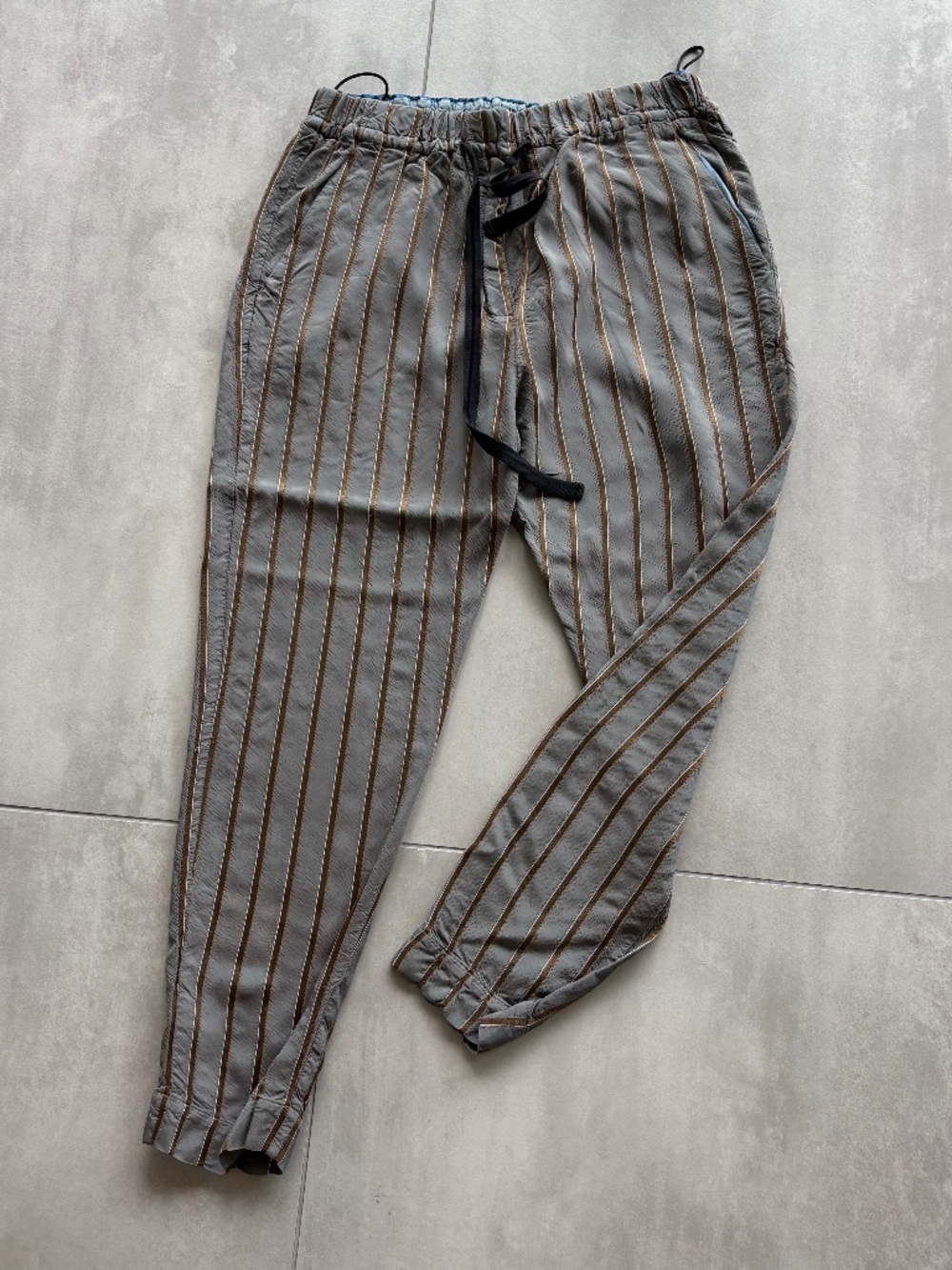 Giada Forte Resort Striped Drawstring Jogger Pants Made in Italy II
